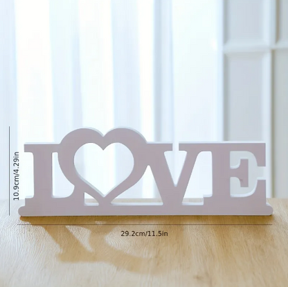 "Wooden LOVE letter ornament - large size home decor"
