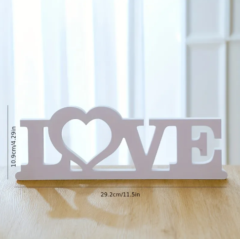 "Wooden LOVE letter ornament - large size home decor"