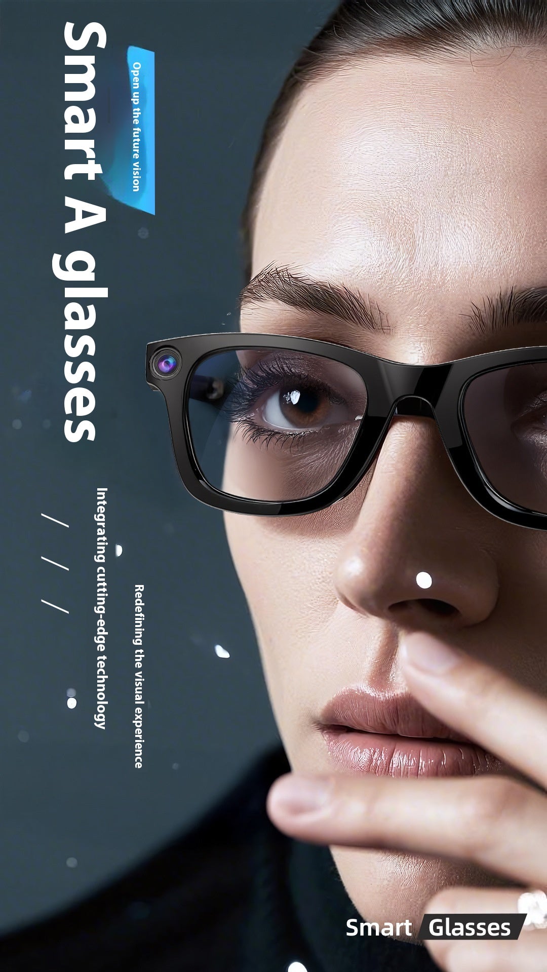 Smart glasses with HD camera – sunglasses style worn outdoors