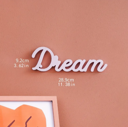 "Wooden Dream letter ornament - home decor gift"