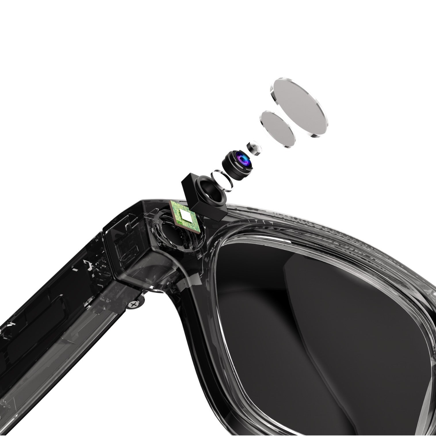 Smart glasses with HD camera – sunglasses style worn outdoors