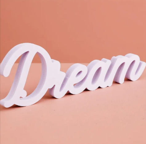  "Wooden Dream letter ornament - home decor gift"
