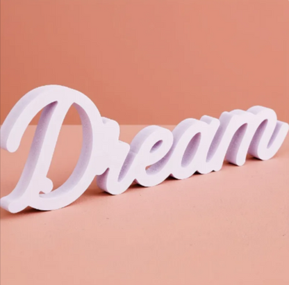  "Wooden Dream letter ornament - home decor gift"