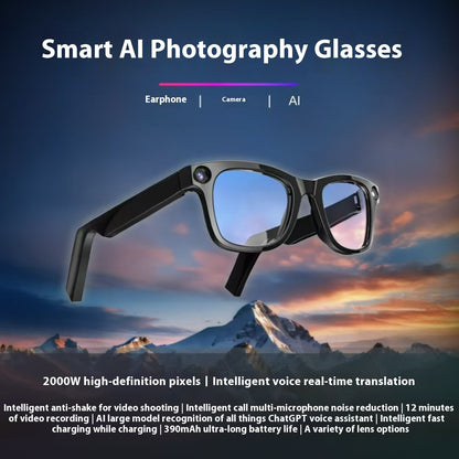 AI Camera Smart Glasses | HD Video, Voice Call & Translation