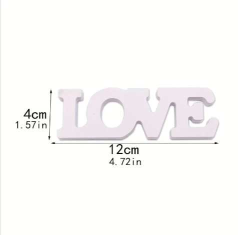 "Wooden Love letter ornament - small size home decor"